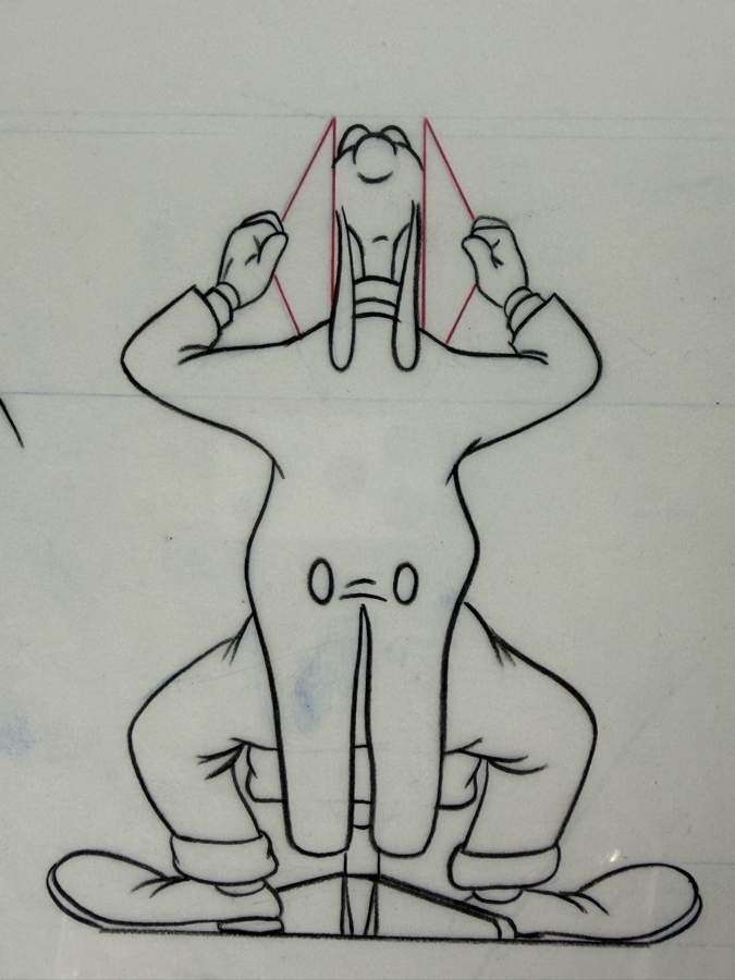 Original Walt Disney Hand Drawn Goofy With Cymbals Christmas Ornament Concept Drawing By Disney Artist Alex Maher From The 2nd Official Disneyana Convention In 1993 At Disneyland Purchased For $320 In 1993 16 X 6 [Photo 9]