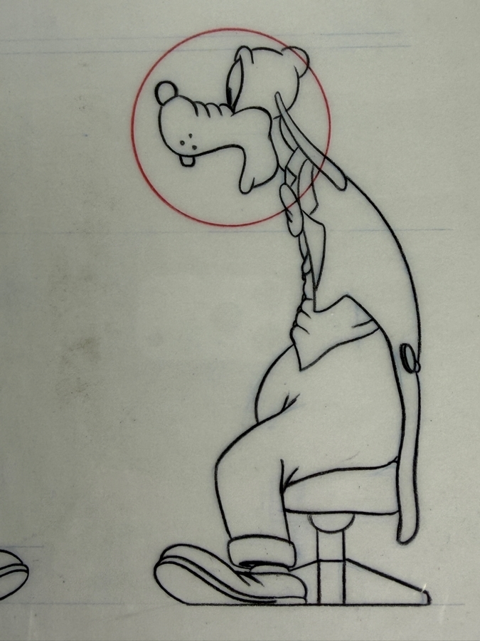 Original Walt Disney Hand Drawn Goofy With Cymbals Christmas Ornament Concept Drawing By Disney Artist Alex Maher From The 2nd Official Disneyana Convention In 1993 At Disneyland Purchased For $320 In 1993 16 X 6 [Photo 6]