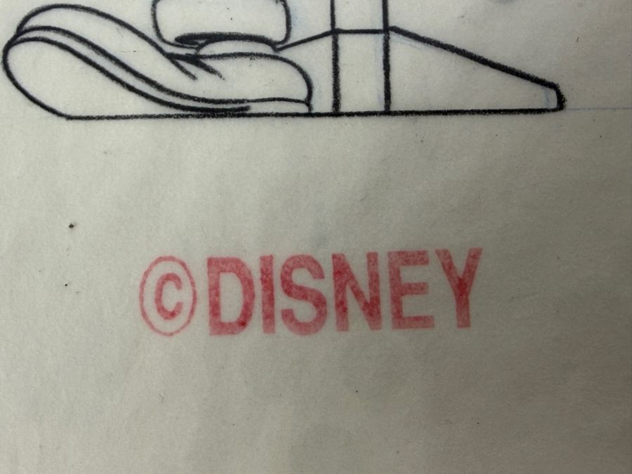 Original Walt Disney Hand Drawn Goofy With Cymbals Christmas Ornament Concept Drawing By Disney Artist Alex Maher From The 2nd Official Disneyana Convention In 1993 At Disneyland Purchased For $320 In 1993 16 X 6 [Photo 11]