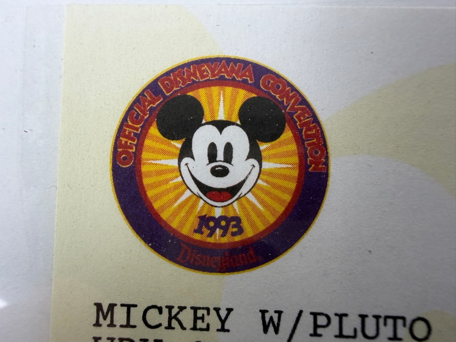 (2) Original Walt Disney Hand Drawn Mickey Mouse With Pluto On Leash WDW & DL Embroidered & Silkscreen Fashion Garment Concept Drawings By Disney Artist Alex Maher From The 2nd Official Disneyana Convention In 1993 At Disneyland Retail $560 In 1993 11X11 [Photo 15]