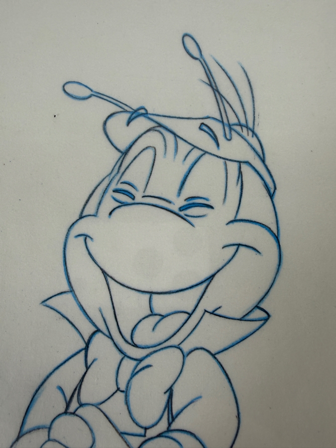 Original Walt Disney Hand Drawn Mickey Mouse / Tigger / Teamer Laughing T-Shirt For Picnic Concept Drawing By Disney Artist Darren Hunt From The 2nd Official Disneyana Convention In 1993 At Disneyland Purchased For $560 In 1993 17 X 9 [Photo 10]