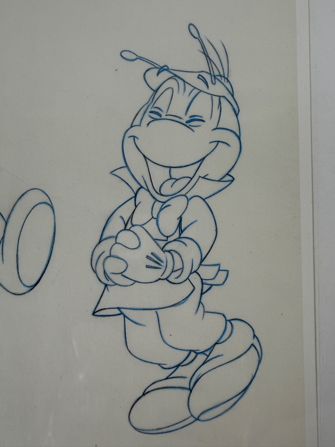 Original Walt Disney Hand Drawn Mickey Mouse / Tigger / Teamer Laughing T-Shirt For Picnic Concept Drawing By Disney Artist Darren Hunt From The 2nd Official Disneyana Convention In 1993 At Disneyland Purchased For $560 In 1993 17 X 9 [Photo 9]