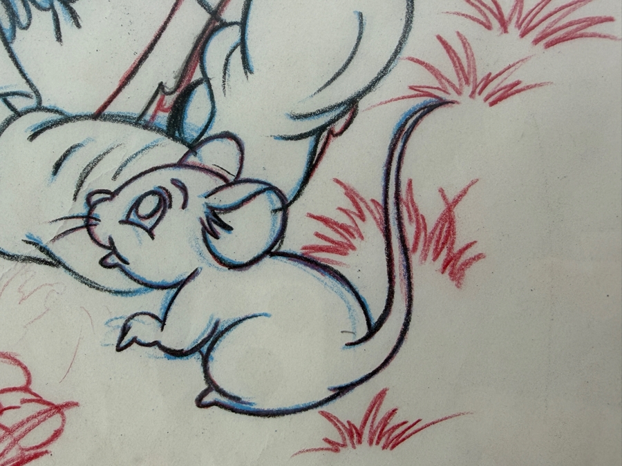 Original Walt Disney Hand Drawn Frontierland Mickey Mouse & Forest Animals Candy Packaging & T-Shirt Design Concept Drawing By Disney Artist Russell Schroeder From The 1st Disneyana Convention In 1992 At WDW Resort Purchased For $636 In 93 12.5 X 15 [Photo 7]