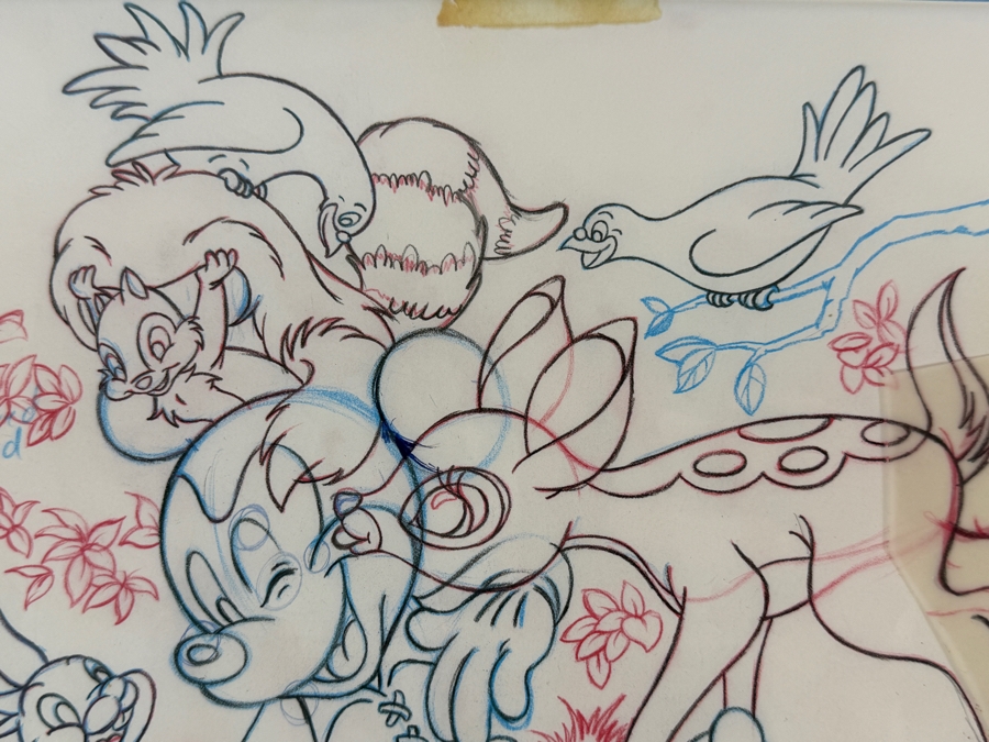 Original Walt Disney Hand Drawn Frontierland Mickey Mouse & Forest Animals Candy Packaging & T-Shirt Design Concept Drawing By Disney Artist Russell Schroeder From The 1st Disneyana Convention In 1992 At WDW Resort Purchased For $636 In 93 12.5 X 15 [Photo 4]