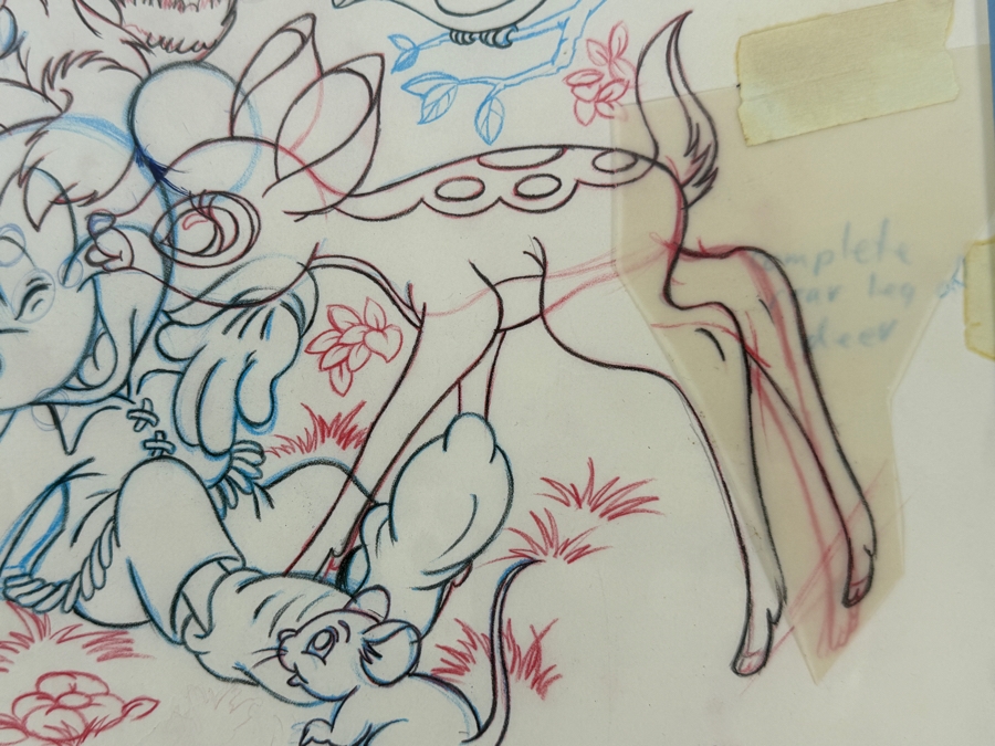 Original Walt Disney Hand Drawn Frontierland Mickey Mouse & Forest Animals Candy Packaging & T-Shirt Design Concept Drawing By Disney Artist Russell Schroeder From The 1st Disneyana Convention In 1992 At WDW Resort Purchased For $636 In 93 12.5 X 15 [Photo 8]
