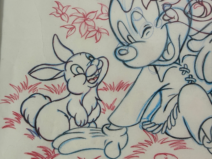 Original Walt Disney Hand Drawn Frontierland Mickey Mouse & Forest Animals Candy Packaging & T-Shirt Design Concept Drawing By Disney Artist Russell Schroeder From The 1st Disneyana Convention In 1992 At WDW Resort Purchased For $636 In 93 12.5 X 15 [Photo 5]