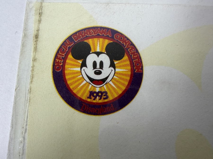 Original Walt Disney Hand Drawn Minnie Mouse Dressed For Christmas Resin Christmas Ornament Concept Drawing By Disney Artist Don Williams From The 2nd Official Disneyana Convention In 1993 At Disneyland Purchased For $440 In 1993 12.5 X 10 [Photo 16]