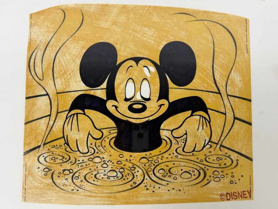 Original Walt Disney Hand Drawn Mickey Mouse In Hot Tub Concept Drawing By Disney Artist From The 2nd Official Disneyana Convention In 1993 At Disneyland Purchased For $400 In 1993 10.5 X 9.5 [Photo 6]