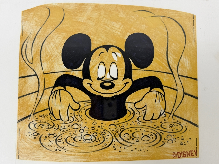 Original Walt Disney Hand Drawn Mickey Mouse In Hot Tub Concept Drawing By Disney Artist From The 2nd Official Disneyana Convention In 1993 At Disneyland Purchased For $400 In 1993 10.5 X 9.5 [Photo 7]