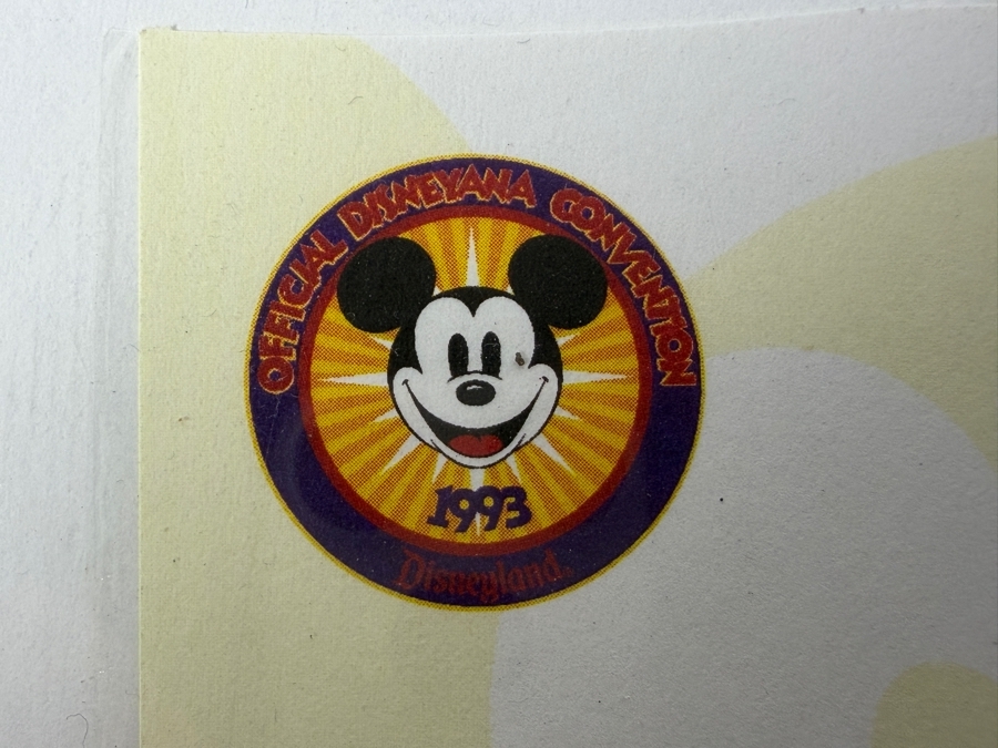(2) Original Walt Disney Hand Drawn Christmas Victorian Mickey Mouse & Minnie Mouse Lucite Christmas Ornament Concept Drawings By Disney Artist Alex Maher From The 2nd Official Disneyana Convention In 1993 At Disneyland Purchased For $400 In 1993 5 X 7 [Photo 16]