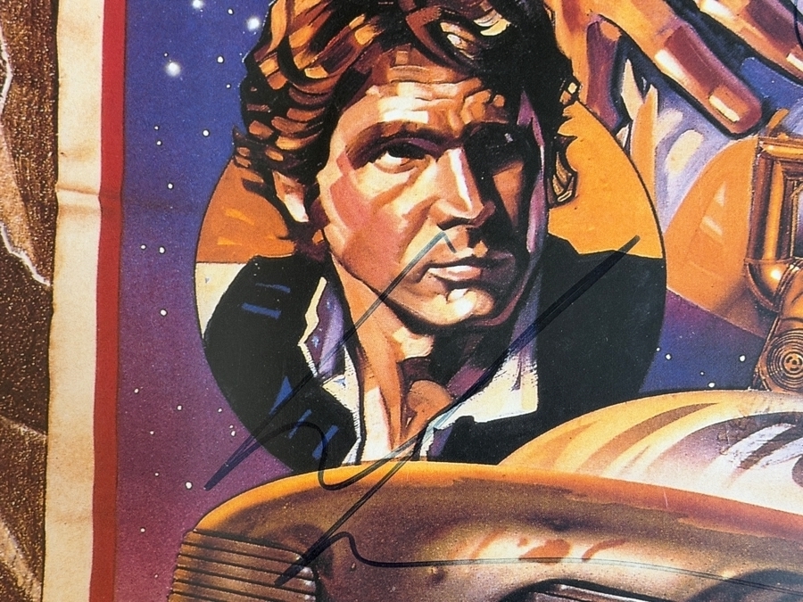 Vintage 1977 Star Wars Style D Rare Signed Poster By Carrie Fisher, George Lucas, Mark Hamill, Harrison Ford, Kenny Baker, Peter Mayhew, David Prowse, James Earl Jones, Rick Baker, Anthony Daniels And Phil Brown Framed 28.5 X 42.5 [Photo 19]