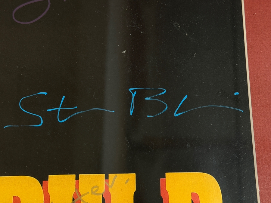 Vintage Pulp Fiction Adv. Movie Poster Signed By The Movie Cast Including Samuel L. Jackson, John Travolta, Uma Thurman, Bruce Willis Steve Buscemi, Tim Roth And More 25 X 39 Framed 33 X 47 [Photo 15]