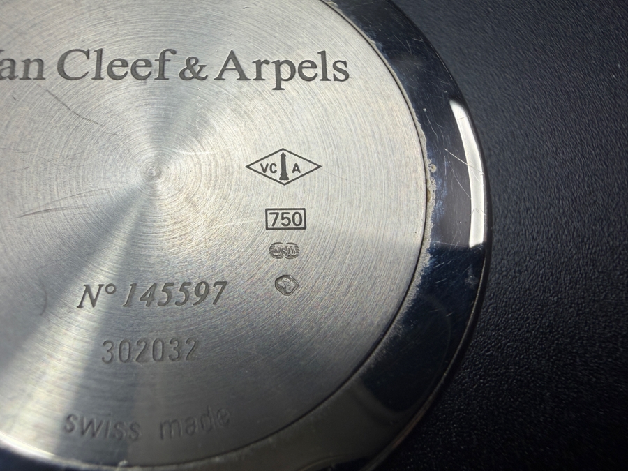 Van Cleef & Arpels 18k Gold Men's Watch With Original Box And Extra Leather Watch Band No. 145597 302032 43.6g Retails $11,000 [Photo 9]