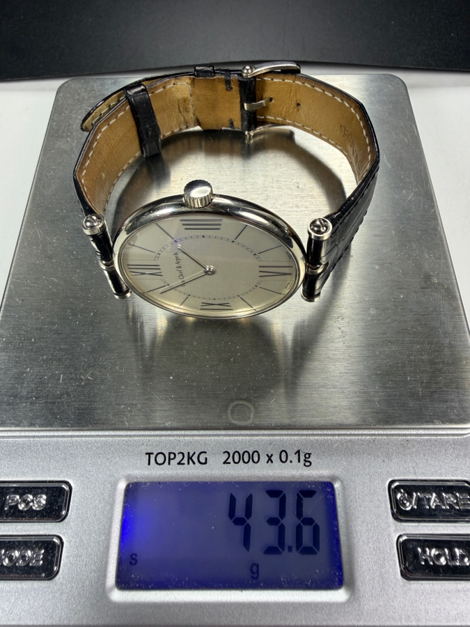 Van Cleef & Arpels 18k Gold Men's Watch With Original Box And Extra Leather Watch Band No. 145597 302032 43.6g Retails $11,000 [Photo 18]