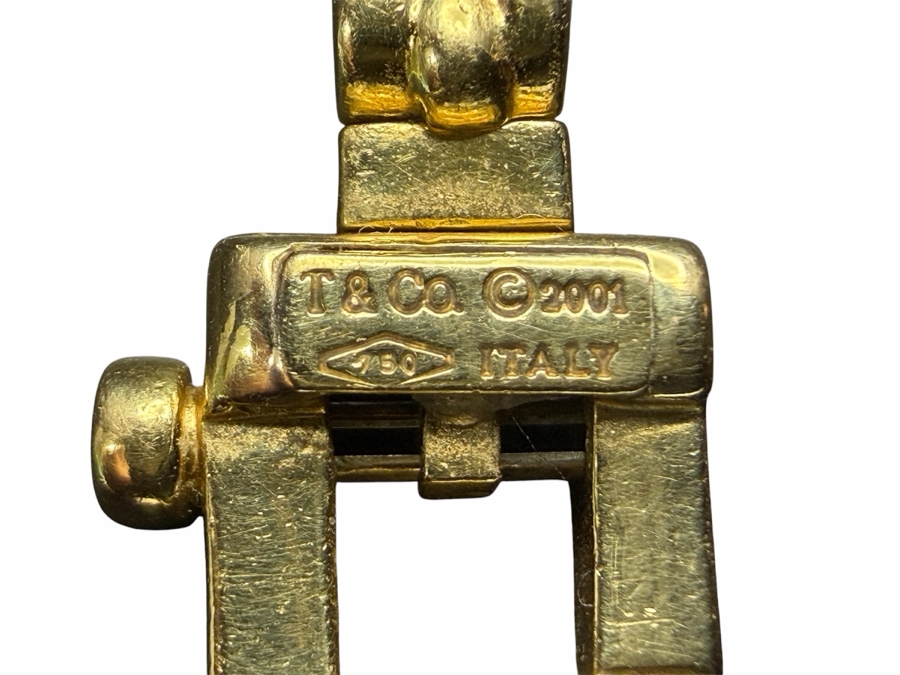 Vintage Tiffany & Co 18K Gold Men's Biscayne Bracelet Italian Circa 2001 8.5'L 65.1g Estimate $10,000-$15,000 [Photo 3]