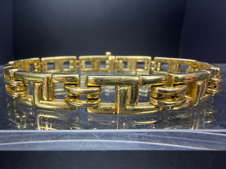 Vintage Tiffany & Co 18K Gold Men's Biscayne Bracelet Italian Circa 2001 8.5'L 65.1g Estimate $10,000-$15,000 [Photo 4]
