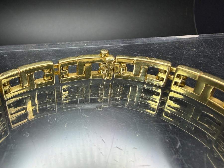 Vintage Tiffany & Co 18K Gold Men's Biscayne Bracelet Italian Circa 2001 8.5'L 65.1g Estimate $10,000-$15,000 [Photo 7]