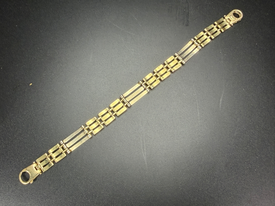 14k Gold Men's Italian 8' Bracelet 16.9g - $1,490 Gold Melt Value [Photo 5]