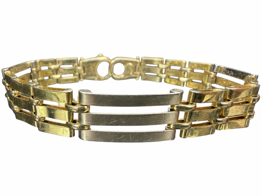 14k Gold Men's Italian 8' Bracelet 16.9g - $1,490 Gold Melt Value
