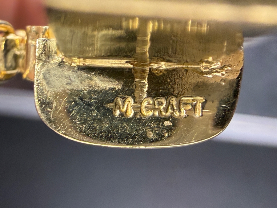 Stunning 14k Gold Men's Bracelet Accented With (39) 2.5mm Round Brilliant Diamonds Est. 2.35cttw SI1-SI2 G-H 2 7/8'W 77.8g Signed M CRAFT Apx $6,850 Gold Melt Value - Retails For $36,000 [Photo 14]