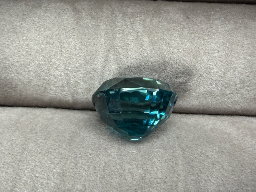 Blue Zircon Gemstone 9x7mm 1.1g Retails $2,400 [Photo 7]