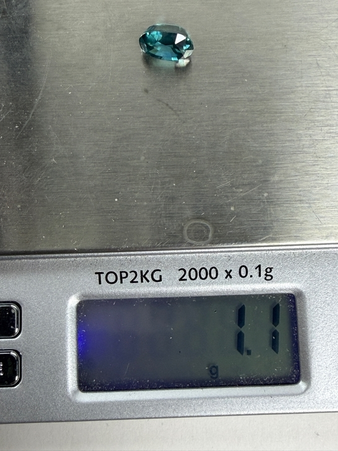 Blue Zircon Gemstone 9x7mm 1.1g Retails $2,400 [Photo 8]