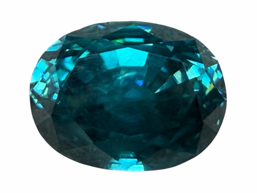 Blue Zircon Gemstone 9x7mm 1.1g Retails $2,400