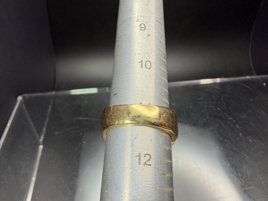 Impressive 14k Gold Men's 11 x 10mm Mozambique Garnet Accented With (16) Diamonds Size 11 30.8g Retails $14,000 [Photo 13]