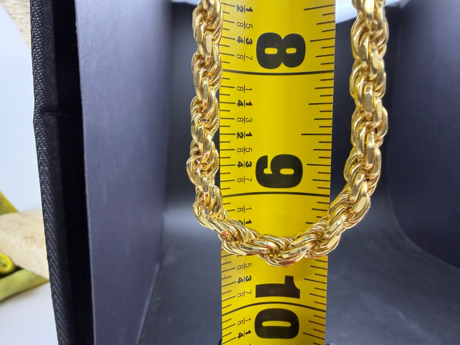 Men's Sterling Silver Italian 19' Rope Chain Necklace 54g [Photo 7]