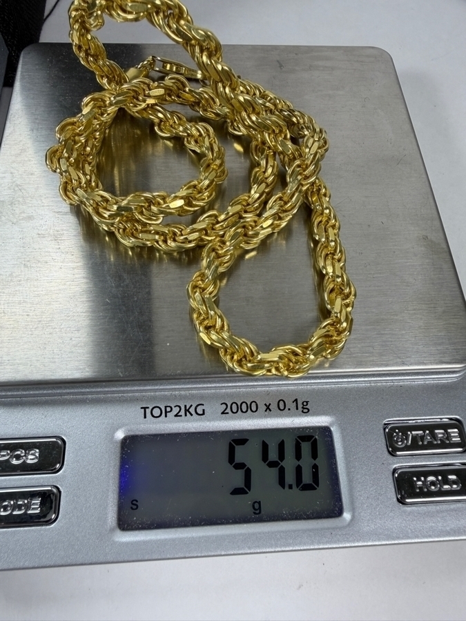 Men's Sterling Silver Italian 19' Rope Chain Necklace 54g [Photo 8]