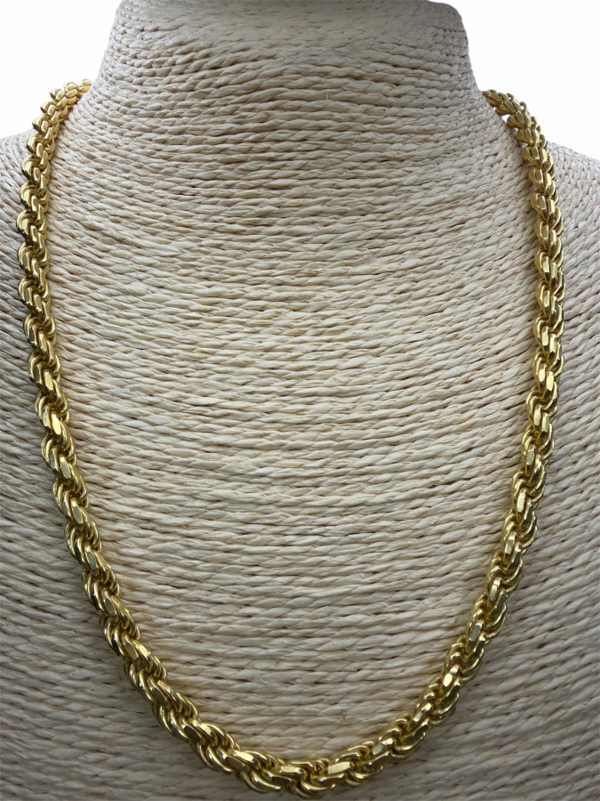 Men's Sterling Silver Italian 19' Rope Chain Necklace 54g