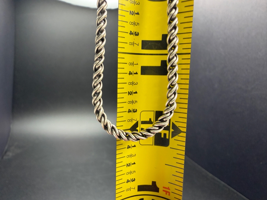 Men's Sterling Silver 24' Chain Necklace 27.8g [Photo 4]
