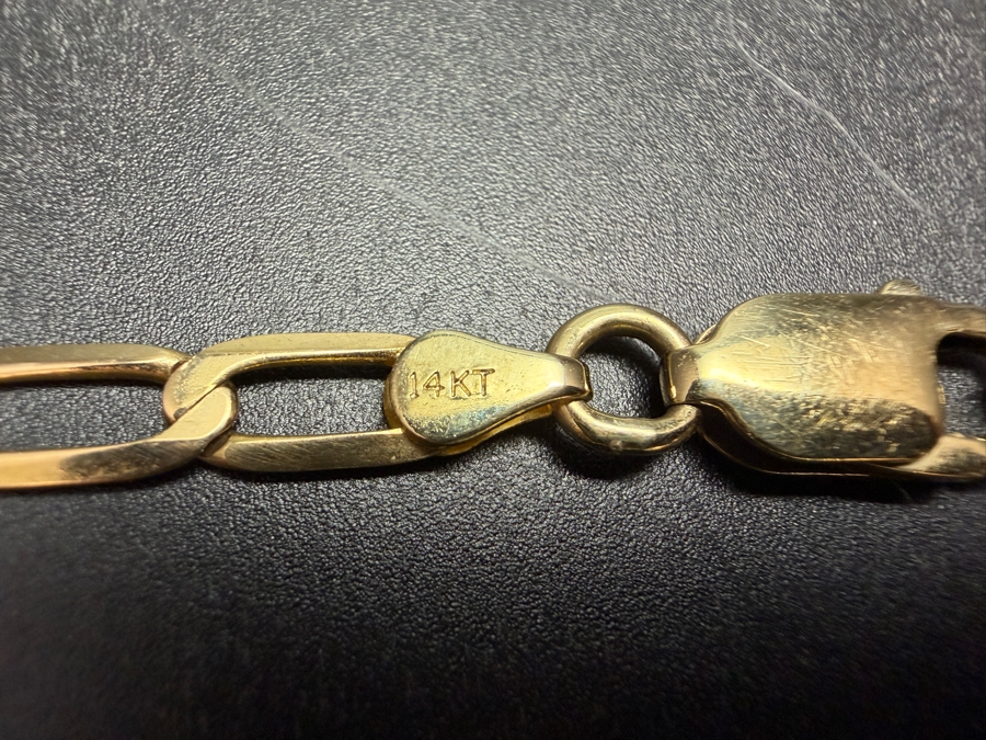 14k Gold Men's 22' Chain Necklace 13.9g $1,225 Gold Melt Value [Photo 5]