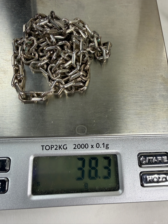 Men's Sterling Silver 24' Chain Necklace 38.3g [Photo 5]