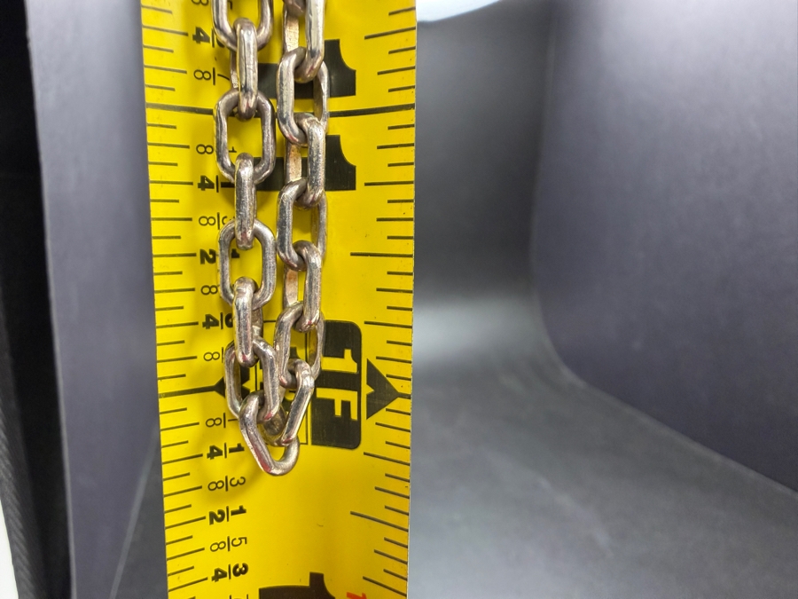 Men's Sterling Silver 24' Chain Necklace 38.3g [Photo 4]