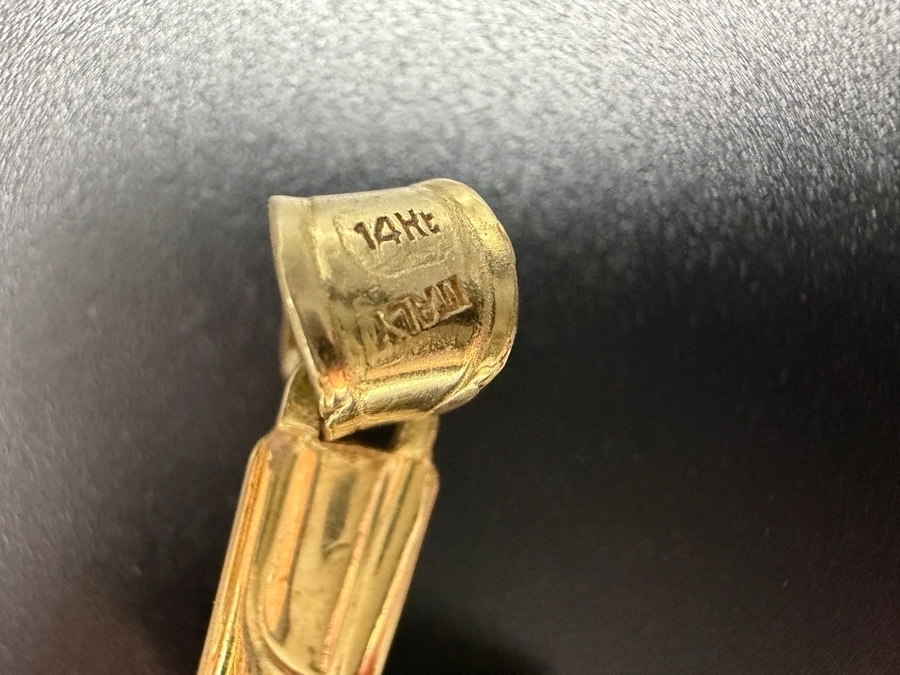 14k Gold Italian Crucifix Cross Pendant 3.7g $325 Gold Melt Value [Photo 3]