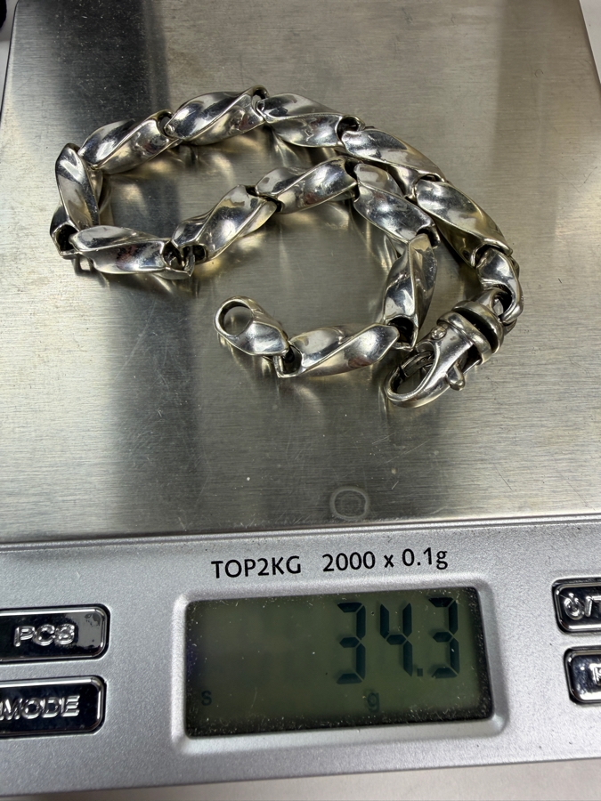 14k Gold Men's 9' Bracelet 34.3g $3,021 Gold Melt Value [Photo 7]