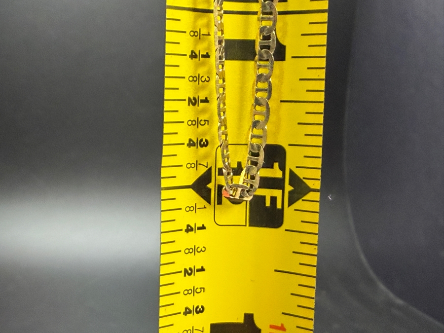 14k Gold Men's 24' Italian Chain Necklace 6.6g $581 Gold Melt Value [Photo 5]