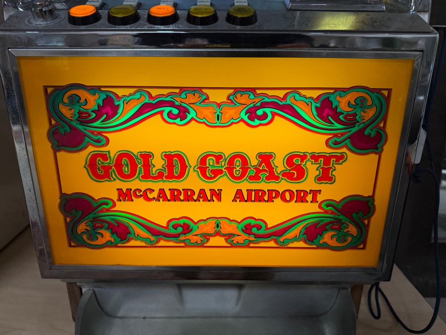 Vintage TV-Poker Slot Machine From The Gold Coast Hotel And Casino In Las Vegas (Specifically From The McCarrran Airport (Harry Reid) In Las Vegas, NV) Model POKER-B9 B09-01 By Sigma Inc., Tokyo, Japan 17W X 20.5D X 41H [Photo 3]