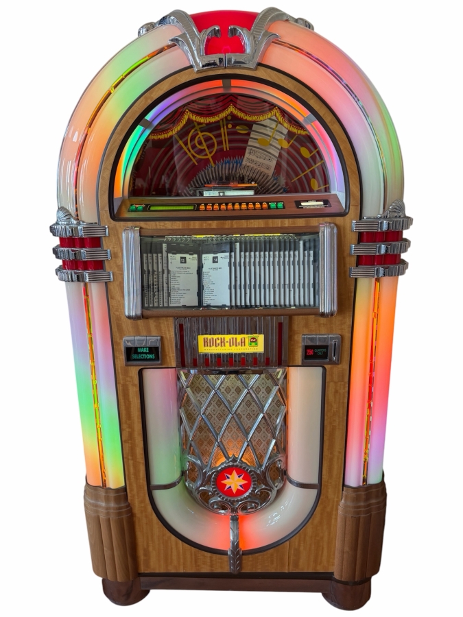 Rock-Ola CD-8 Bubbler Jukebox - 33W X 24D X 62H (Needs Minor Servicing - Top Right Bubbler Is Off Track / Lower CD Selection Cards Stick Sometimes) Retails $10,995