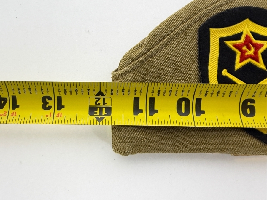 Vintage Soviet Union Military Pilotka Side Cap Adorned With Multiple Patches And Pins 12W [Photo 7]