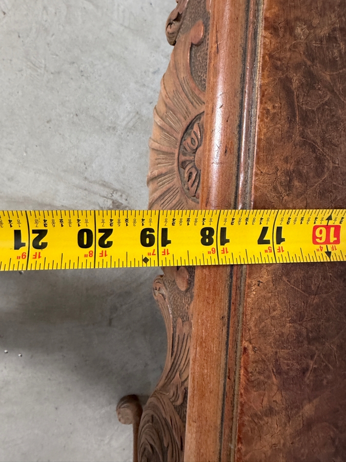 Vintage Hand Carved Walnut Console Table Featuring Shell Carvings And Cabriole Legs 53.5W X 19D X 32.5H [Photo 11]