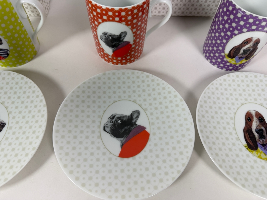 Medard de Noblat 'Une Vie de Chien' ('A Dog's Life') Porcelain Mug And Saucer Set Featuring Anthropomorphic Dog Designs With Original Boxes [Photo 7]