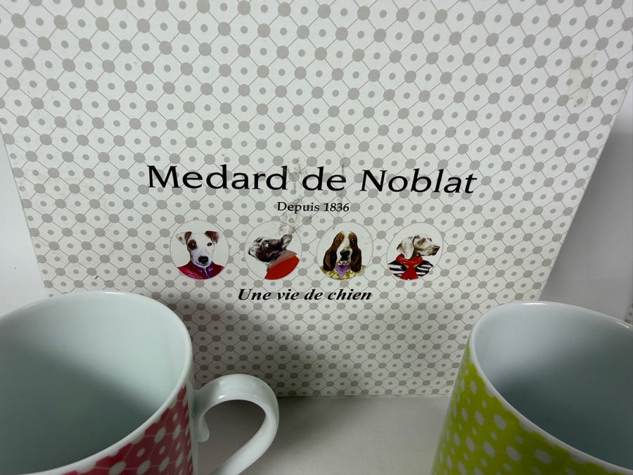 Medard de Noblat 'Une Vie de Chien' ('A Dog's Life') Porcelain Mug And Saucer Set Featuring Anthropomorphic Dog Designs With Original Boxes [Photo 4]