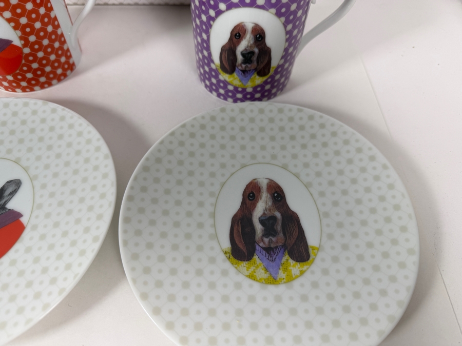 Medard de Noblat 'Une Vie de Chien' ('A Dog's Life') Porcelain Mug And Saucer Set Featuring Anthropomorphic Dog Designs With Original Boxes [Photo 8]