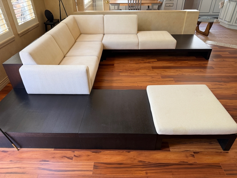 Just Added - Zatana Modernist Sectional Sofa With Cocktail Table, Ottoman And Bookshelves Designed By Dean Maltz 134' X 132' X 102' X 41'D Retails $11,900
 [Photo 4]