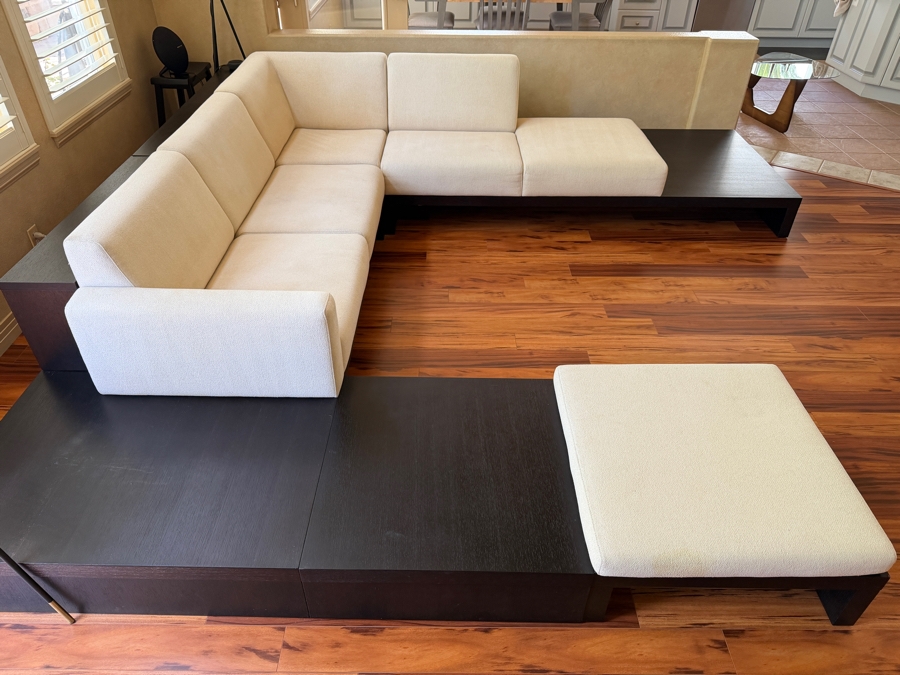 Just Added - Zatana Modernist Sectional Sofa With Cocktail Table, Ottoman And Bookshelves Designed By Dean Maltz 134' X 132' X 102' X 41'D Retails $11,900
 [Photo 5]