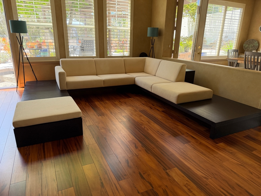 Just Added - Zatana Modernist Sectional Sofa With Cocktail Table, Ottoman And Bookshelves Designed By Dean Maltz 134' X 132' X 102' X 41'D Retails $11,900
 [Photo 2]