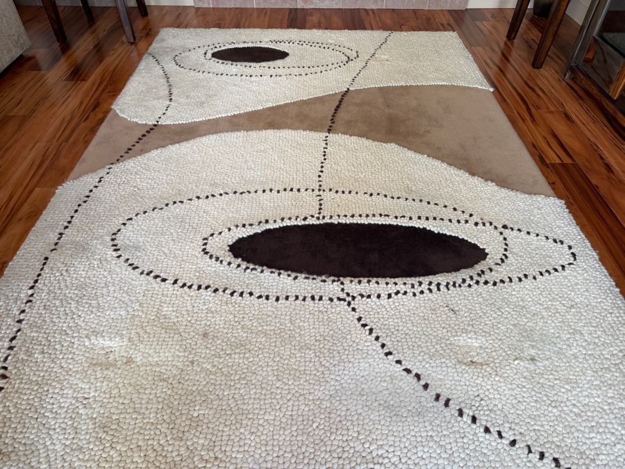 Just Added - DellaRobbia 'Cosmos' 100% New Zealand Pure Wool Area Rug 9' X 6' [Photo 3]