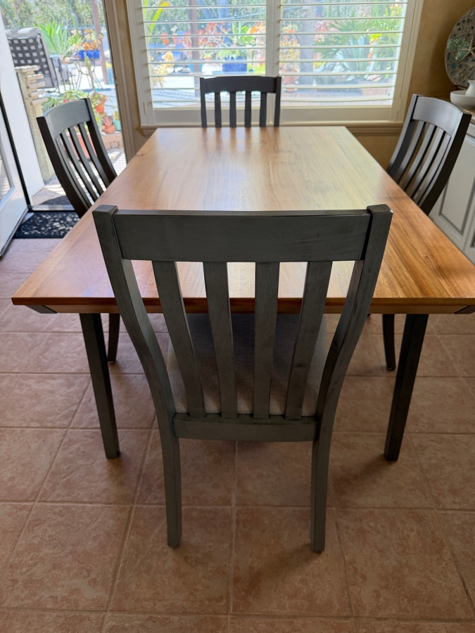 Just Added - Modern Wooden Dining Table 71' X 39.5' X 30'H And (4) Chairs By Coaster Fine Furniture [Photo 6]